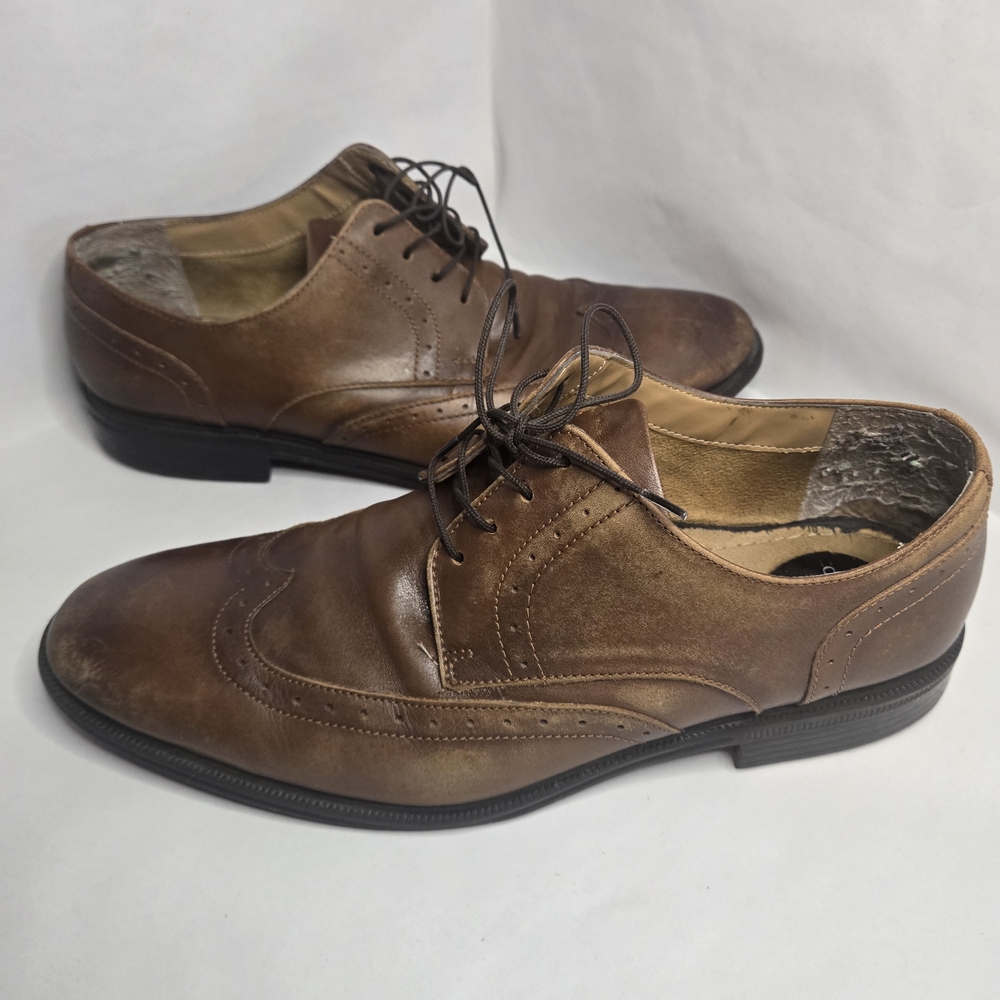 Nunn Bush Winged Tipped Oxfords Brown Mens 10 1/2